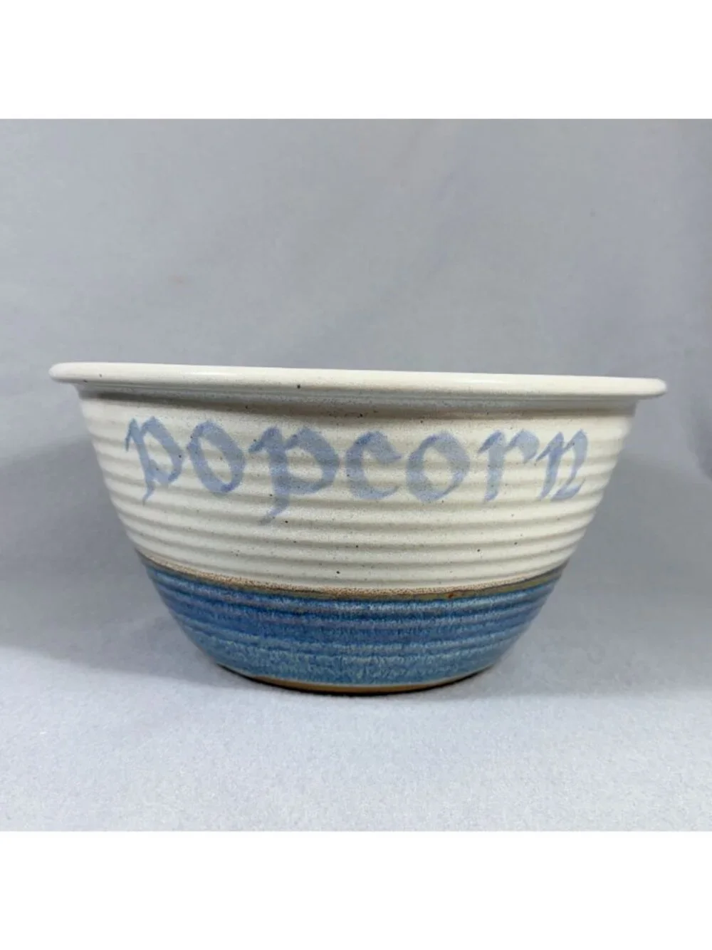 Vintage Large Studio Pottery Popcorn Bowl 11” Ceramic Old Maids Only Signed Debr